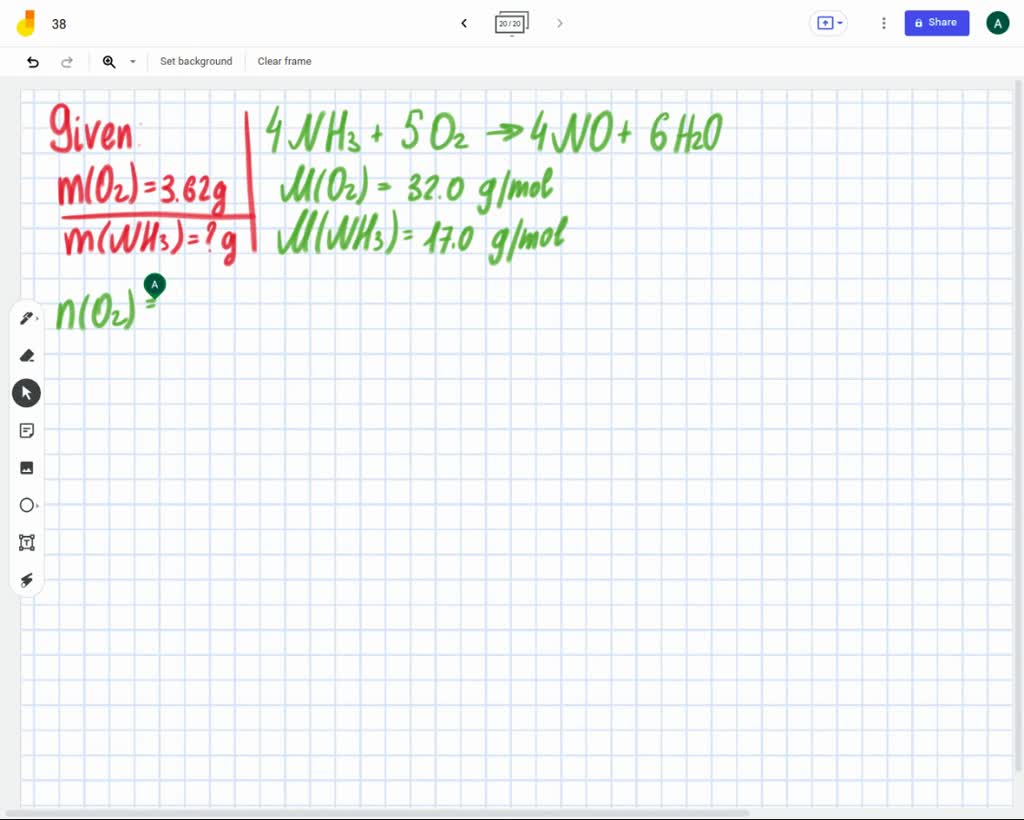 SOLVED Ammonia (NH3) chemically reacts with oxygen gas (O2) to produce