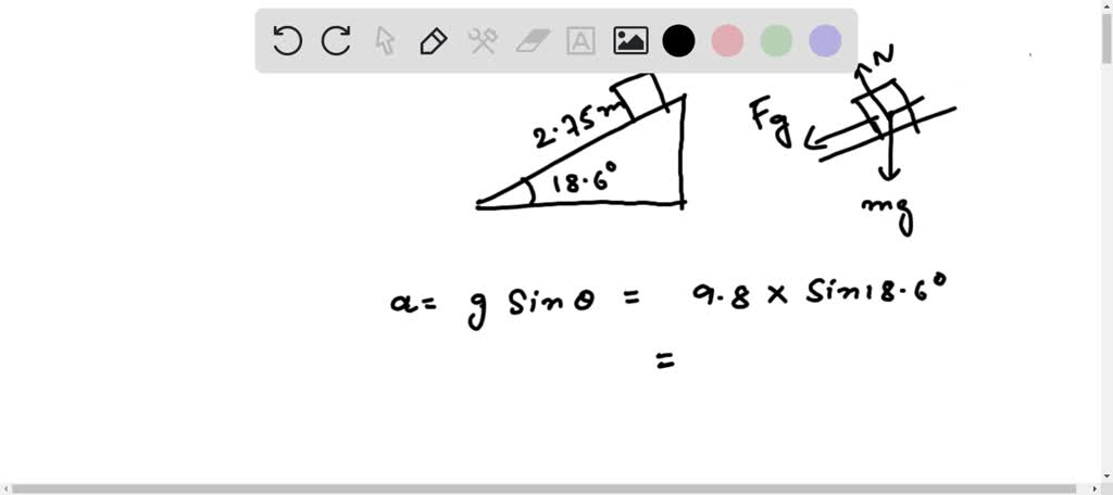 SOLVED: A block slides down a frictionless plane having an inclination ...