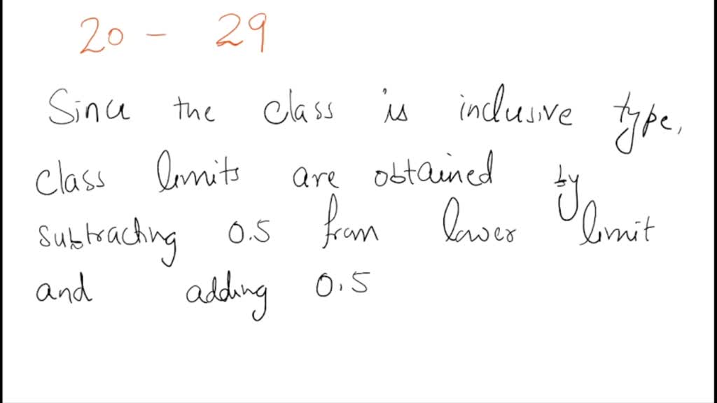 SOLVED For the following grouped frequency distribution table; what is