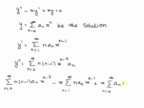 find-the-recurrence-relation-and-use-it-to-generate-the-first-five-terms-of-a-power-series-solution-about-0-y-xyxy0-78753