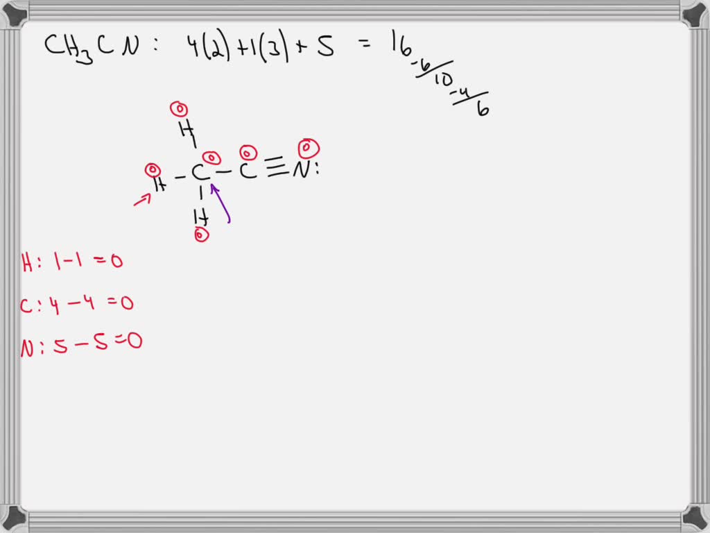 SOLVED: CH3CN, assign the formal charge for carbons and nitrogen assign