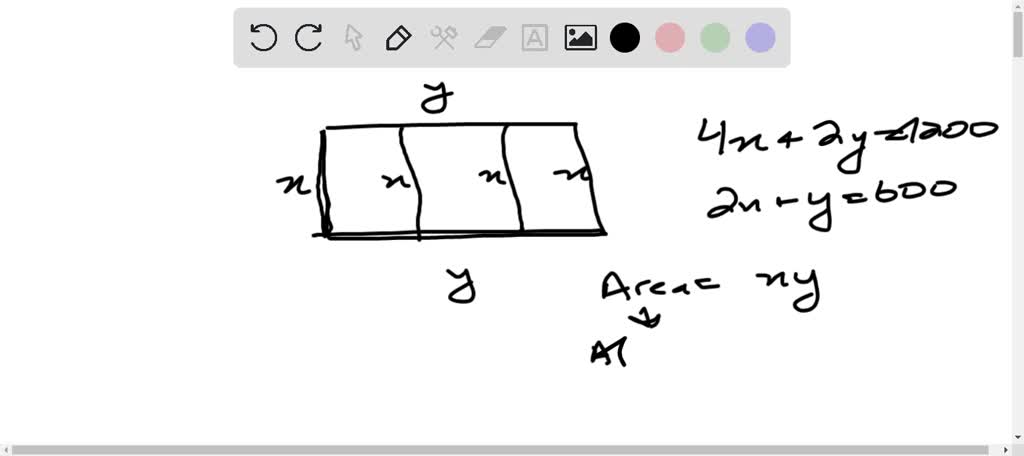 SOLVED: to enclose three adjacent rectangular pens of equal size A ...