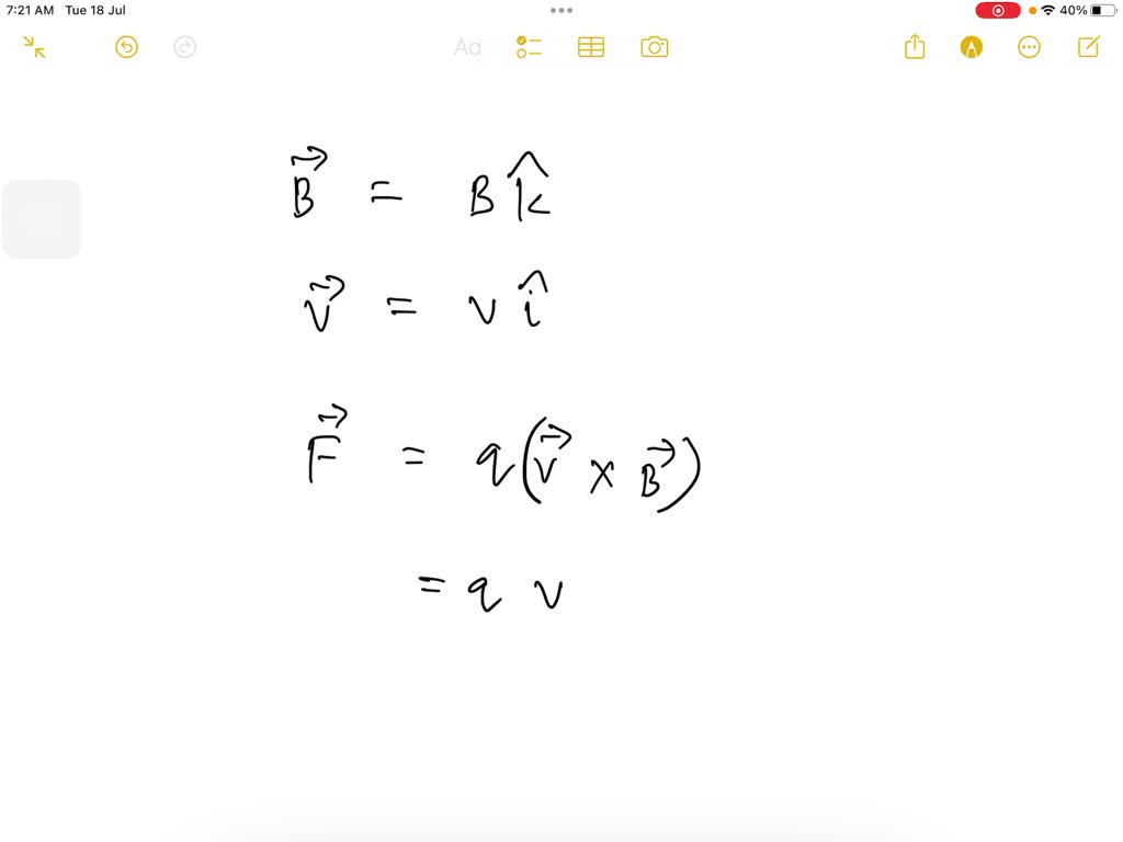 SOLVED: A positively charged particle with an initial velocity of 6.0 ...