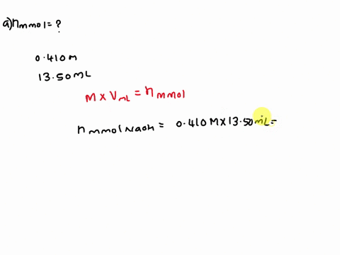 a-if-your-titration-solution-is-0410-m-in-naoh-and-the-endpoint-occurs-at-1350-ml-of-titrant-how-many-mmol-of-naoh-are-required-to-reach-the-endpoint-____mmol-naoh-b-how-many-mmol-of-acetic-47396