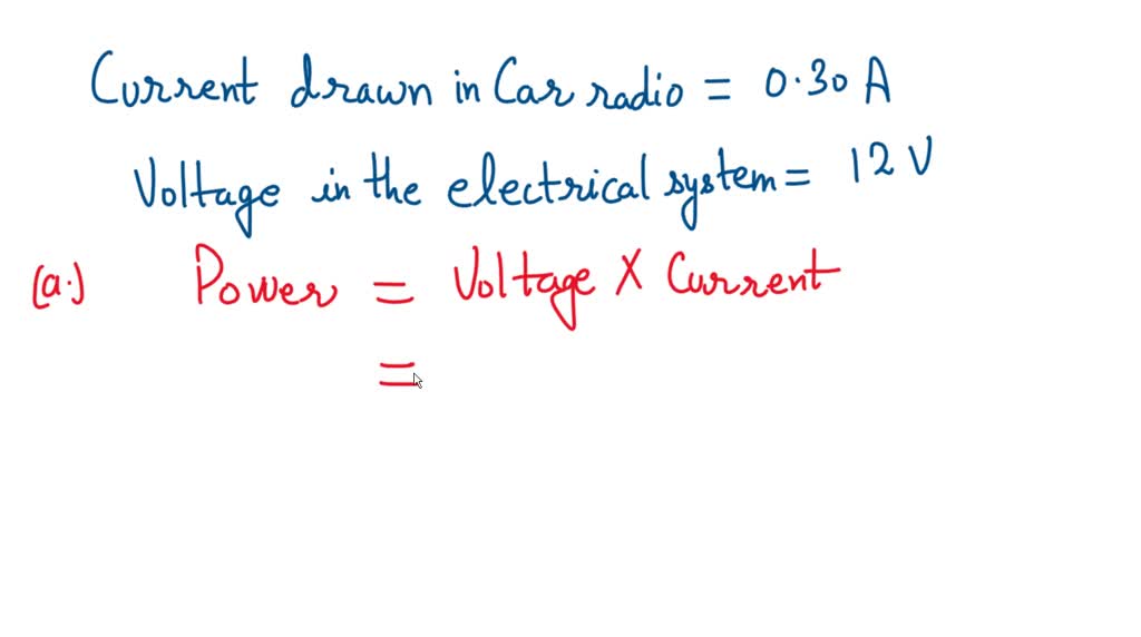 a car radio draws 030 a of current in the autos 12 v electrical 