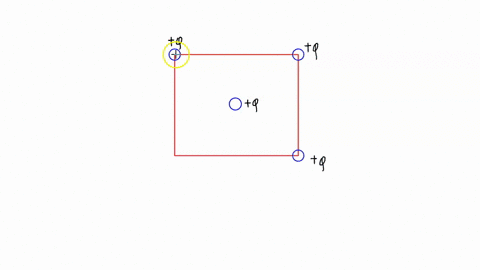 4-three-equal-charges-q-are-at-three-of-the-corners-of-a-square-of-side-da-fourth-charge-q-of-equal-magnitude-is-at-the-square-center-as-shown-in-the-figure-which-one-of-the-arrows-shown-rep-28438