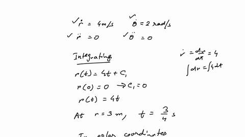 a-particle-moves-in-a-plane-with-constant-radial-velocity-r-4-m-s1-starting-from-origin-the-angular-velocity-is-constant-and-the-magnitude-is-2-rad-s1-when-the-particle-is-3-m-from-the-origi-94245