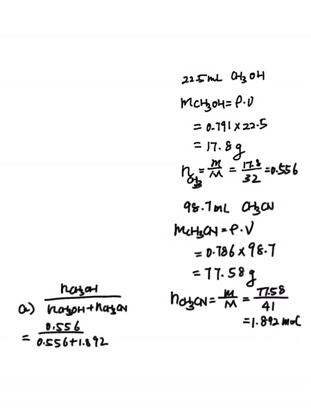 SOLVED The Density Of Acetonitrile CH3CN Is 0 786 G mL Andthe solved-the-density-of-acetonitrile-ch3cn-is-0-786-g-ml-andthe