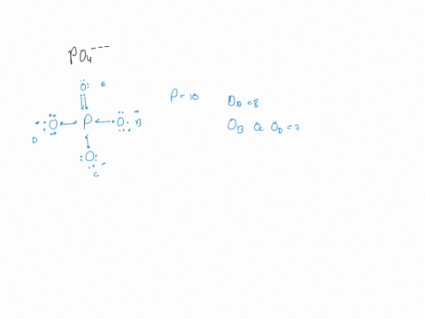 Po4 Valency For the phosphate molecule show the expected geometries net...