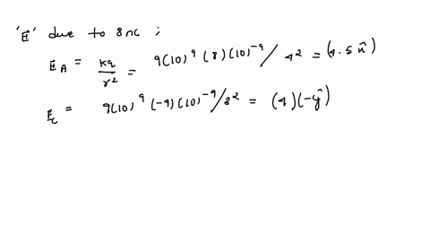 3-charges-are-placed-on-corners-of-rectangle-as-shown-below-determine-the-magnitude-and-direction-of-electric-field-at-empty-corner-8-nc-4-m-3-m-6-nc-27413