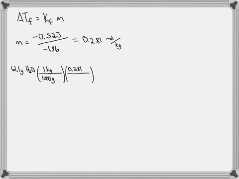 1-an-aqueous-solution-of-a-nonionic-that-is-nonelectrolyte-solute-has-a-freezing-point-of-0523-c-the-solution-contains-268-g-solute-dissolved-in-611-g-h2o-what-is-the-molar-mass-of-the-solut-27041