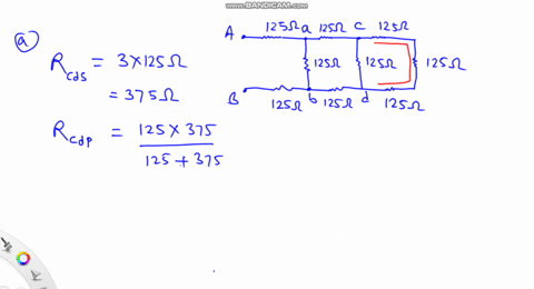 ii-a-determine-the-equivalent-resistance-of-the-ladder-of-equal-125-omega-resistors-shown-in-fig-40-37615