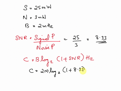 a-communication-channel-has-a-signal-power-s-25-milliwatts-with-an-average-noise-power-n-3-milliwatts-the-channels-transmission-medium-has-a-bandwidth-b-of-2-mhz-a-what-is-the-channel-capaci-29963