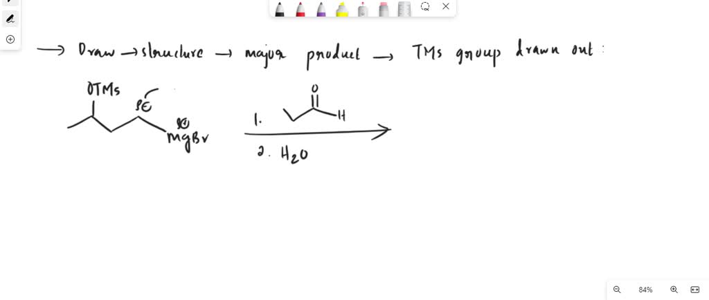 SOLVED: Draw the structure of the major product with the TMS group ...