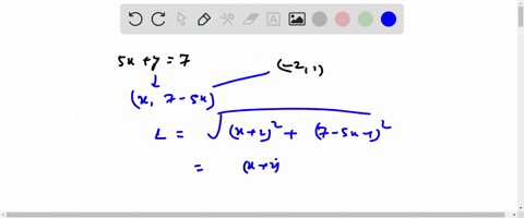 find-the-point-on-the-line-5x-y-7-that-is-closest-to-the-point-2-1-x-y-04706