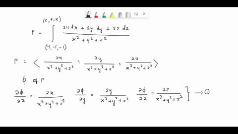find-potential-function-for-the-field-and-evaluate-the-integral-show-that-you-have-indeed-found-correct-potential-eee-2rdr-zydy-2zdz-1-1-1-12-9-2-95002