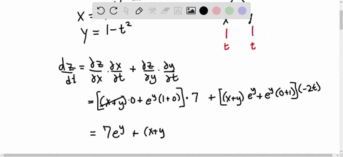 point-if-z-x-yey-and-x-7t-and-y-1-t2-find-the-following-derivative-using-the-chain-rule-enter-your-answer-as-a-function-of-t-dz-dt-e1-t47-4t-14t422t3-45534