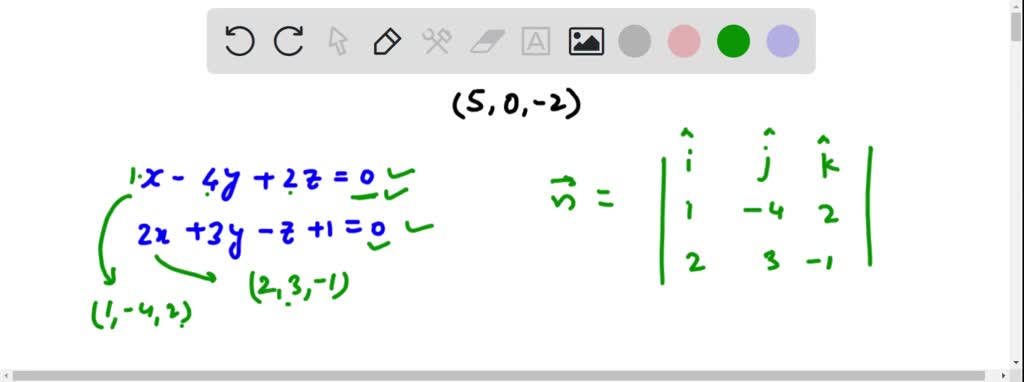 SOLVED: Find parametric equations of the line through the point (5,0,-2 ...
