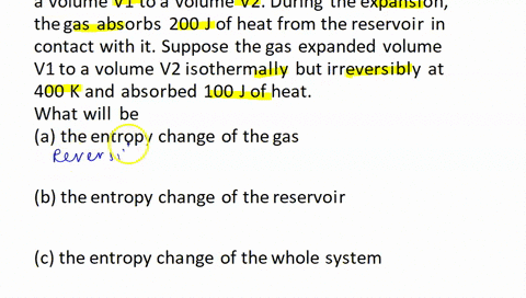 a-quantity-of-an-ideal-gas-in-an-isolated-system-expanded-isothermally-and-reversibly-at-400-k-from-a-volume-v1-to-a-volume-v2-during-the-expansion-the-gas-absorbs-200-j-of-heat-from-the-res-36933