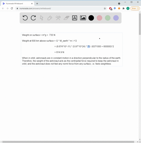 calculate-the-earths-gravity-force-on-a-75-kg-astronaut-who-is-repairing-the-hubble-space-telescope-600-km-above-the-earths-surface-and-then-compare-this-value-with-his-weight-at-the-earths-surface--2