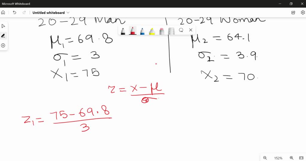 SOLVED In a certain city; the average 20 to 29year old man is 69.8