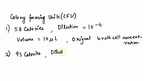 2. You are asked to determine the concentration of bacteria...