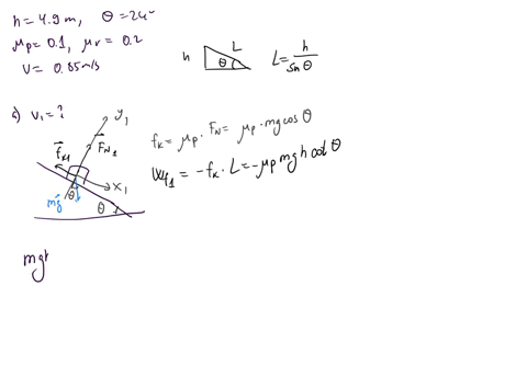 14-problem-2-a-block-of-mass-m-is-initially-at-rest-at-the-top-of-an-inclined-plane-which-has-height-of-49-m-and-makes-an-angle-of-8-24-with-respect-to-the-horizontal-after-being-released-it-88751
