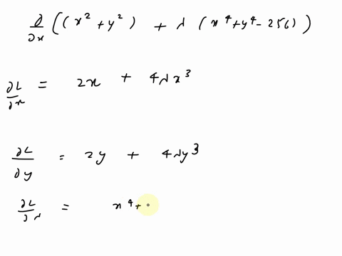 find-the-absolute-maximum-and-minimum-of-the-function-fx_-x2-y2-subject-to-the-constraint-x4-y4-256-as-usual-ignore-unneeded-answer-blanks-and-list-points-in-lexicographic-order-absolute-min-36504