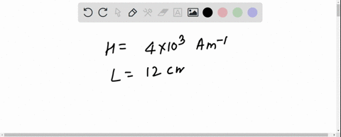 a-bar-magnet-has-coercivity-4-10-3-1-am-it-is-desired-to-demagnetise-it-by-inserting-it-inside-a-solenoid-12-cm-long-and-having-60-turns-the-current-that-should-be-sent-through-the-solenoid-is-2