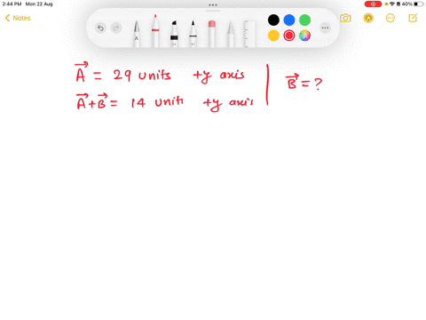 vector-4-has-a-magnitude-of-29-units-and-points-in-the-positive-y-direction-when-vector-b-is-added-to-a-the-resultant-vector-points-in-the-positive-y-direction-with-a-magnitude-of-14-units-f-85595