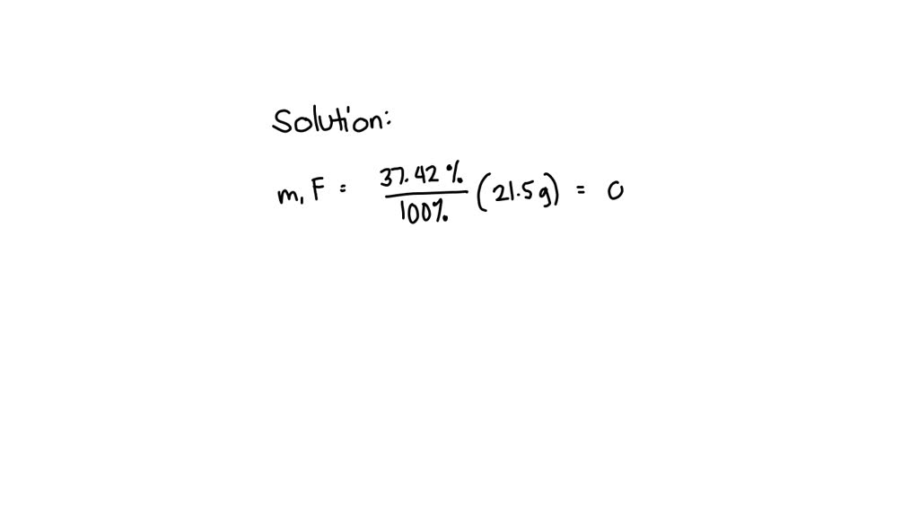 SOLVED Copper (II) fluoride contains 37.42 F by mass. A) Use this