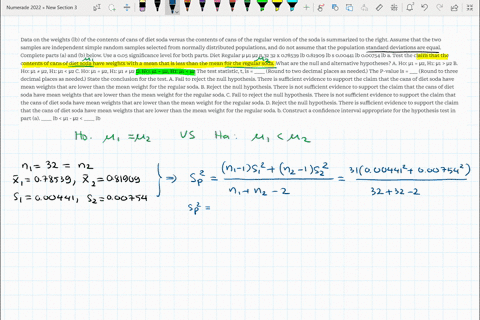 data-on-the-weights-lb-of-the-contents-of-cans-of-diet-soda-versus-the-contents-of-cans-of-the-regular-version-of-the-soda-is-summarized-to-the-right-assume-that-the-two-samples-are-independ-13074