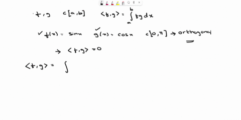 let-f-and-g-be-functions-in-the-vector-space-cab-with-inner-product-fg-fgdx-show-that-fx-sinx-and-gx-cosx-are-orthogonal-in-con-35555
