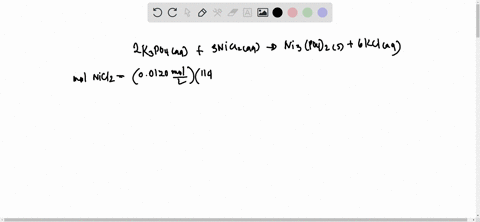 what-volume-of-0205-m-k3po4-solution-is-necessary-to-completely-react-with-114-ml-of-00120-m-nicl2-consider-the-reaction-2k3po4aq3nicl2aq-ni3po42s6kclaq-10516