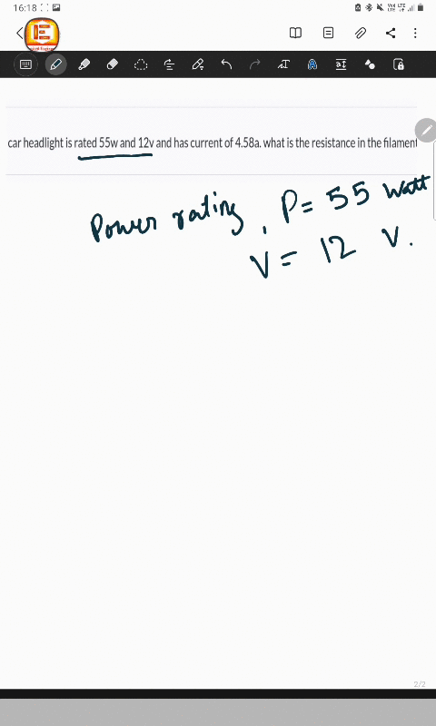 a-car-headlight-is-rated-55w-and-12v-and-has-current-of-458a-what-is-the-resistance-in-the-filament