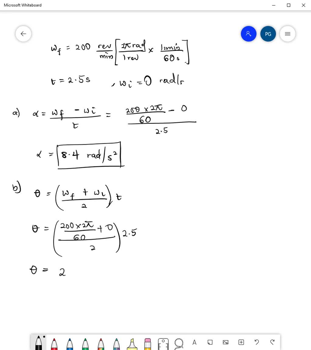 SOLVED A highspeed drill rotating counterclockwise takes 2.5 seconds