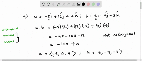 determine-whether-the-given-vectors-are-orthogonal-parallel-or-neither-a-a-8i-12j-4k-b-6i-9j-3k-b-a-3i-j3k-b-si-9j-2k-5-points-find-the-angle-between-the-vectors-a-4i-3j-k-b-2i-k-64825