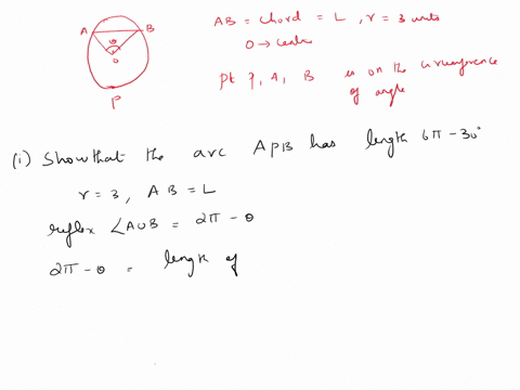 question-5-the-following-diagram-shows-a-circle-with-centre-o-and-radius-3-b-points-ap-and-b-lie-on-the-circumference-of-the-circle-chord-ab-has-length-l-and-aob-0-radians-a-show-that-arc-ap-08142