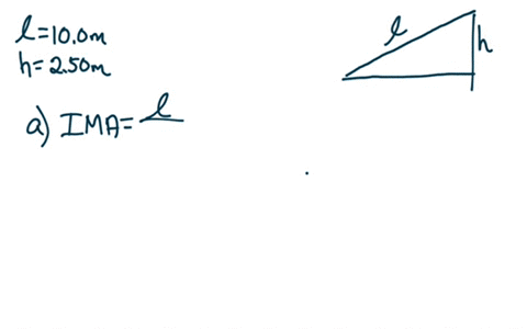 an-inclined-plane-is-100-m-long-and-250-m-high-a-find-its-mechanical-advantage-b-a-resistance-of-727-n-is-pushed-up-the-plane-what-effort-is-needed-c-an-effort-of-200-n-is-applied-to-push-an-815-n-res