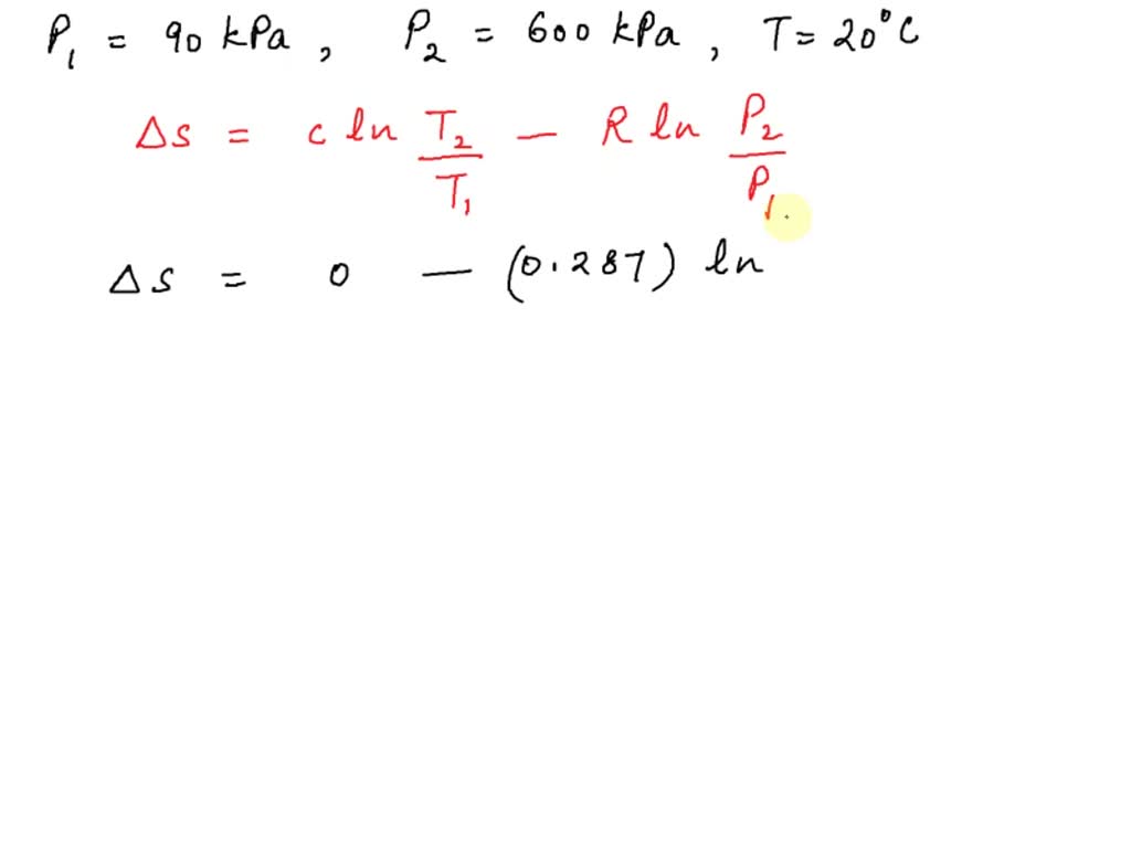 SOLVED Air is compressed in a pistoncylinder device from 90 kPa and