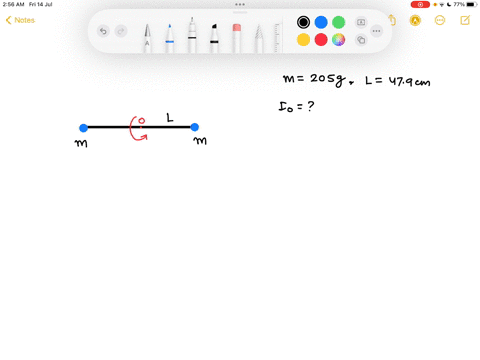 two-point-masses-are-attached-at-the-ends-of-a3-rod-of-length-479-cm-which-is-then-rotated-about-an-axis-perpendicular-to-the-length-of-the-rod-and-passing-through-its-center-if-each-mass-we-61245
