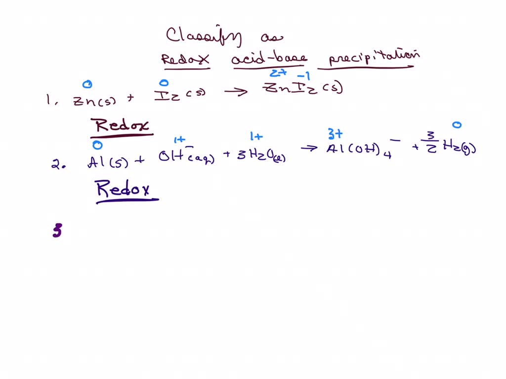SOLVED PRELAB QUESTION Balanced equations for the reactions