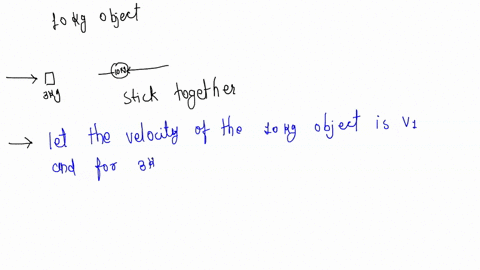 a-10-kg-object-moving-to-the-left-collides-with-and-sticks-to-a-3-kg-object-moving-to-the-right-which-of-the-following-is-true-of-the-motion-of-the-combined-objects-immediately-after-the-col-88638