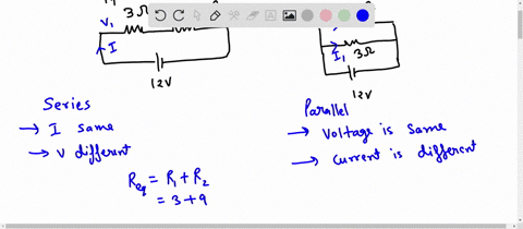 3-resistor-circuits-series-and-parallel-in-each-of-the-following-cases-find-v1-and-vz-the-voltage-drops-across-the-resistors-and-i1-and-iz-the-currents-through-them-12-v-12-v-r-3-0-w-rz-9-0-77049