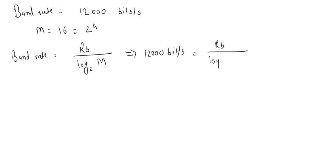 SOLVED: In a PAM scheme with M = 16, find: a) The minimum transmission ...