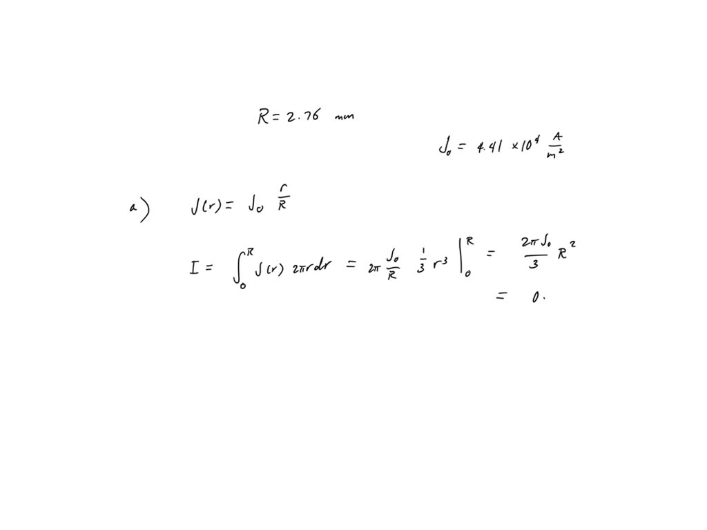 solved-if-the-current-density-in-a-certain-wire-is-given-by-j-jor-r