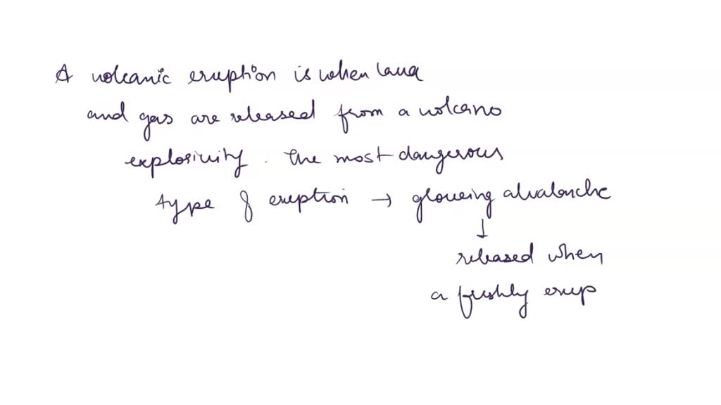 Solved: A Volcanic Eruption Takes Place In A Location. Ash And Gas Are 