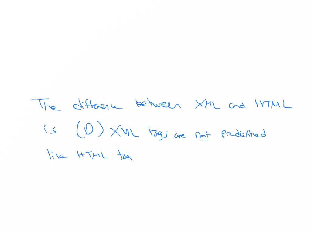 SOLVED: Give the difference between DTD and XML schema for defining XML ...