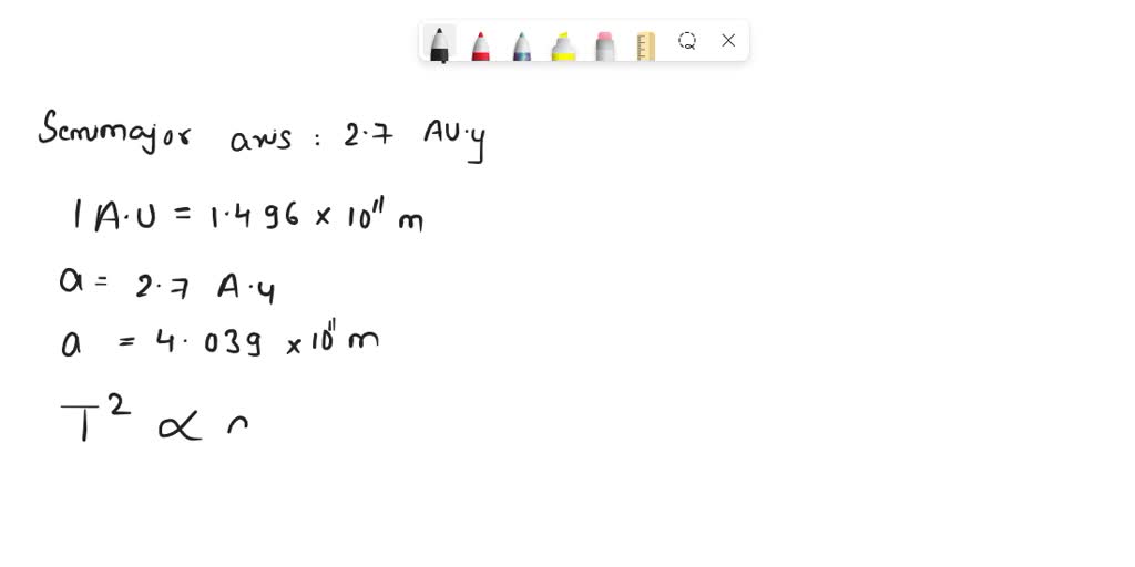 solved-calculate-the-period-t-of-a-planet-whose-orbit-has-a-semimajor
