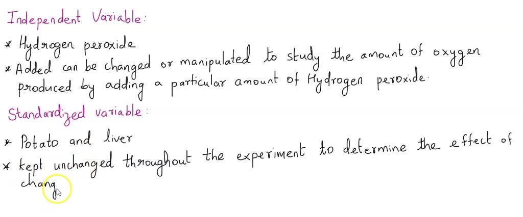 catalase experiment independent variable